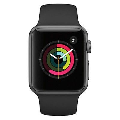 Refurbished Apple Watch Series 3 GPS Cellular Space Grey Aluminium 42MM Grey Sport Band EE A Refurbmac